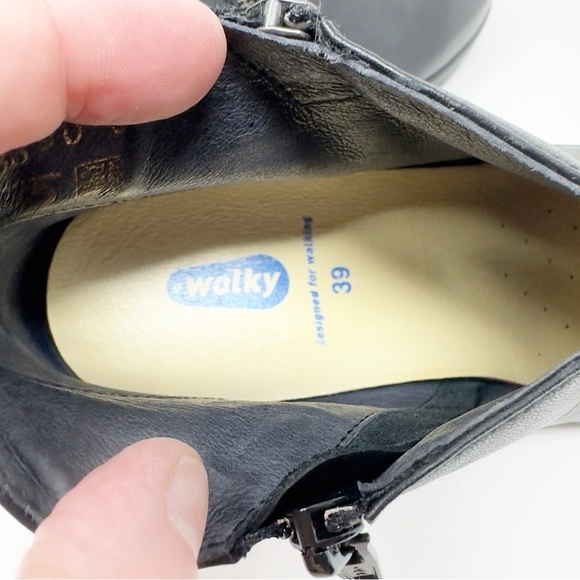 Wolky Wedge Leather Ankle Boots - Picture 6 of 7